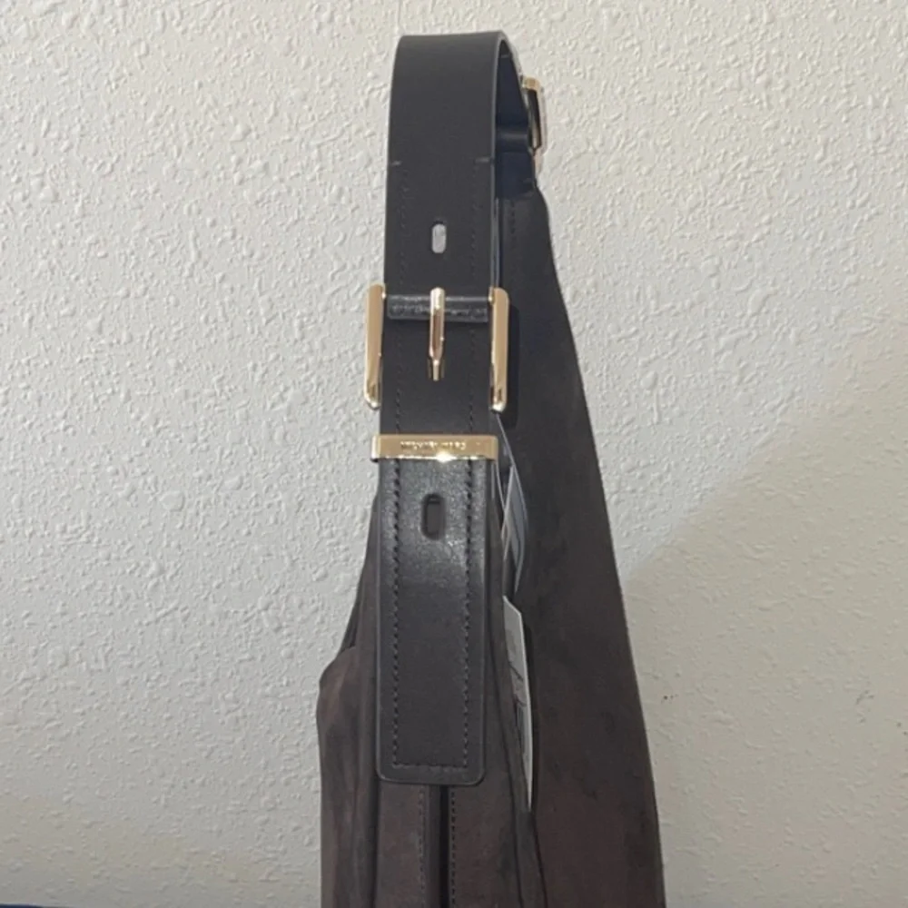 NWT Michael Kors Brown Nolita Leather Hobo Bag Large - Picture 16 of 16